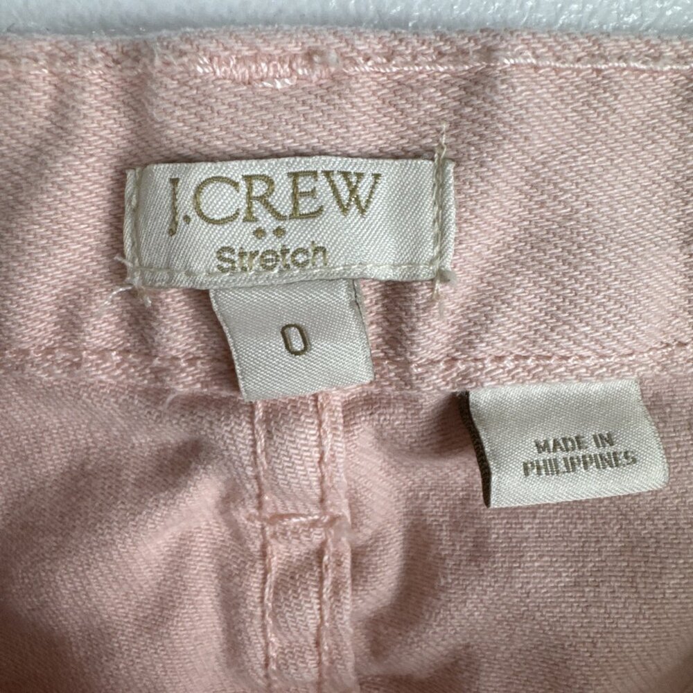 J.Crew Women's 0 Stretch Denim Shorts Pink Inseam 4" - Picture 7 of 11